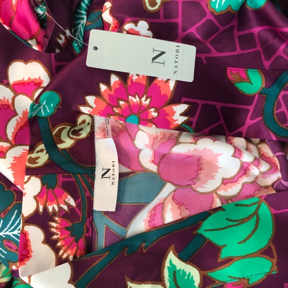 Natori Floral Purple Robe - Picture 4 of 6